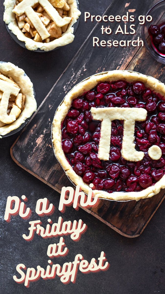 PhiThetaPi's tweet image. If you have some built up stress from finals, consider throwing pies at us! Find our booth at spring fest. Donations will go to ALS research!