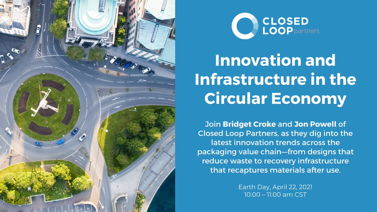 Today, join <a href="/BridgetCroke/">Bridget Croke</a> and Jon Powell of <a href="/LoopFund/">Closed Loop Partners</a> as they discuss innovations across the packaging value chain, from new designs that reduce waste to recovery infrastructure that recaptures materials after use. hubs.la/H0LP1mq0 (ID: 930 6632 3599, PW: 195834) #EarthDay