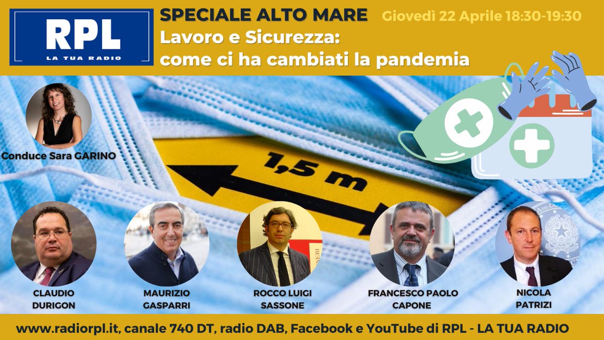 FormaSicuro's tweet photo. Oggi dalle 18.30 #Livestream su RPL, si parlerà di #Lavoro e #Sicurezza, Interverrà il Presidente di @FormaSicuro @SassoneRocco insieme a @ClaudioDurigon , @gasparripdl il presidente di @federterziario  Nicola Patrizi  , il Segretario Generale di @UGLConf Francesco Paolo Capone https://t.co/V9Qx3Hmm1N