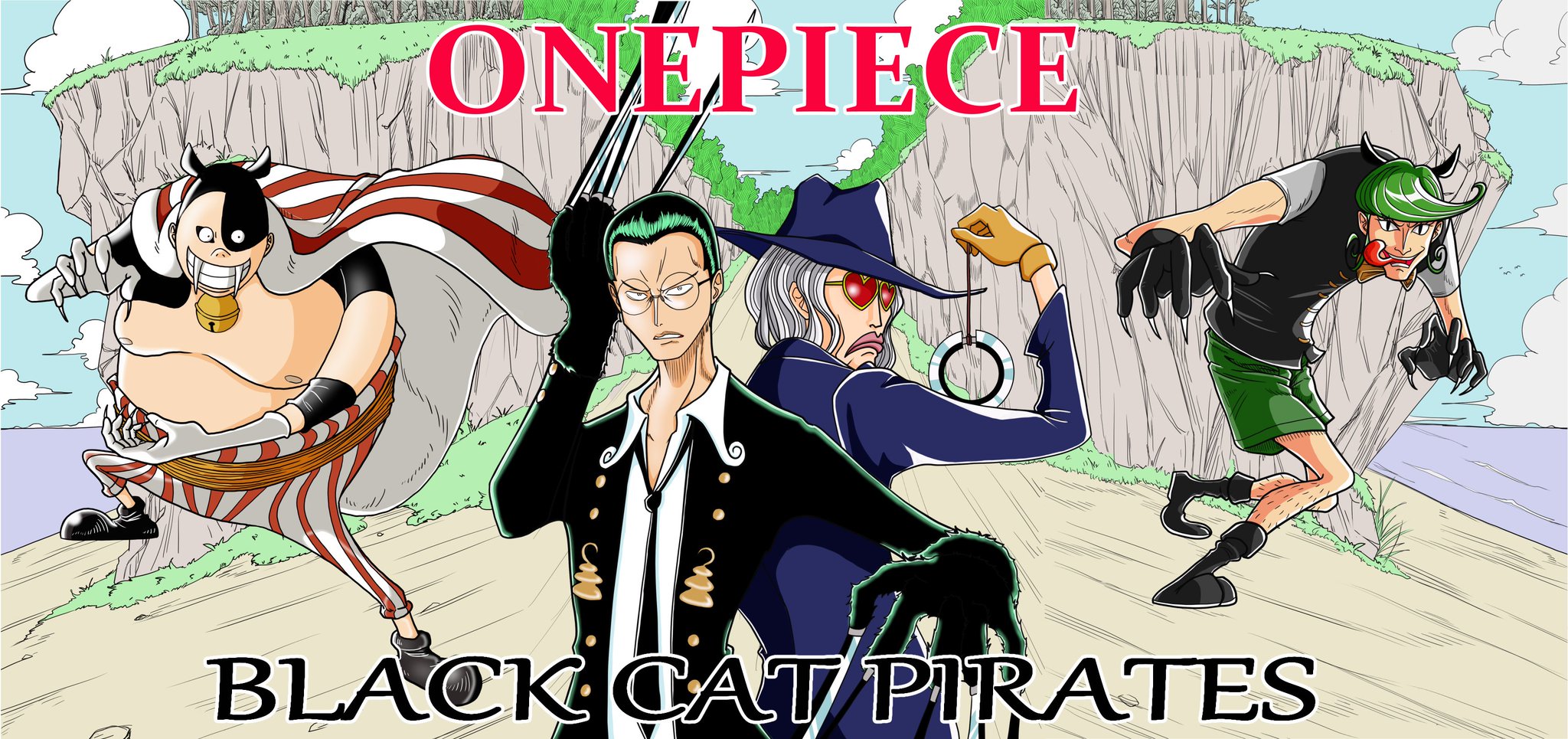 すあま クロネコ海賊団出そろったので繋げてみました ブチは色つけてなかったのでこの機会に着色 クロネコ海賊団 クロ ジャンゴ ブチ シャム ニャーバンブラザーズ Onepiece T Co Ksfbcj1m6z Twitter