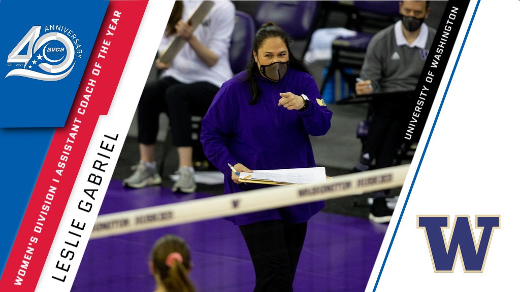 🚨𝐁𝐑𝐄𝐀𝐊𝐈𝐍𝐆🚨

Washington Assistant Coach Leslie Gabriel has been named the 𝘼𝙑𝘾𝘼 𝙒𝙤𝙢𝙚𝙣'𝙨 𝘿𝙞𝙫𝙞𝙨𝙞𝙤𝙣 𝙄 𝘼𝙨𝙨𝙞𝙨𝙩𝙖𝙣𝙩 𝘾𝙤𝙖𝙘𝙝 𝙤𝙛 𝙩𝙝𝙚 𝙔𝙚𝙖𝙧.

<a href="/CoachGabrielUW/">Leslie Gabriel</a> | <a href="/UWVolleyball/">Washington Volleyball</a>