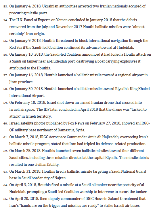 Wow, this list needs three whole new pages to list what Iran was doing in the phenomenal JCPOA! But according to Malley, everything Iran has done in the last three years was the fault of withdrawing from the JCPOA. (9/9)