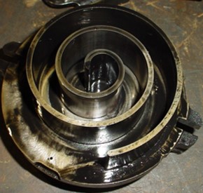 Danfoss_Jamie's tweet image. Now is a good time to inspect your outdoor AC unit to ensure that it is clean and has a clear area around it for good airflow. Poor airflow will cost you a lot of $$$ over the summer and may also make the inside of your compressor look like this. #DanfossHVACR #HVAC