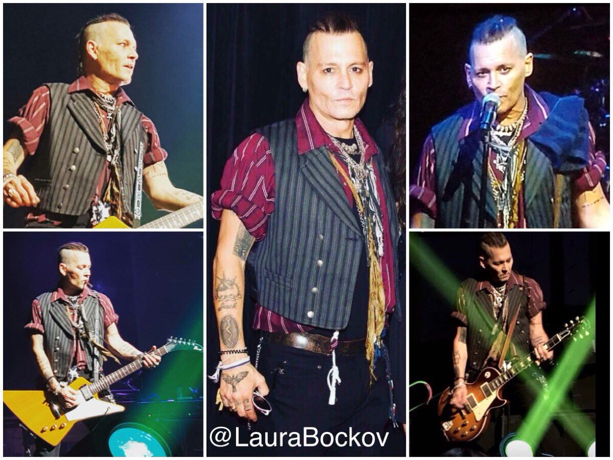 Johnny Depp first love has been music. Here is a thread celebrating the  @hollywoodvamps tours (In No Particular Order - Credit to original owners-sorry I don't have them) 1.... #JusticeForJohnnyDepp  #HappyJohnnyDeppDay