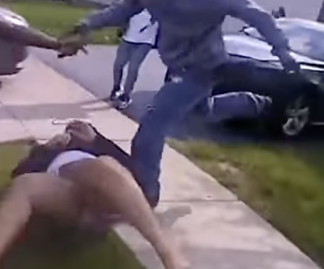 We're not even talking about the grown man in the video trying to kick a girl in the head while she's on the ground. 

Yeah, the problem is the cops. Men kicking girls in the head. Girls trying to stab other girls with kitchen knives. But the cops -- yeah, they're the bad guys.