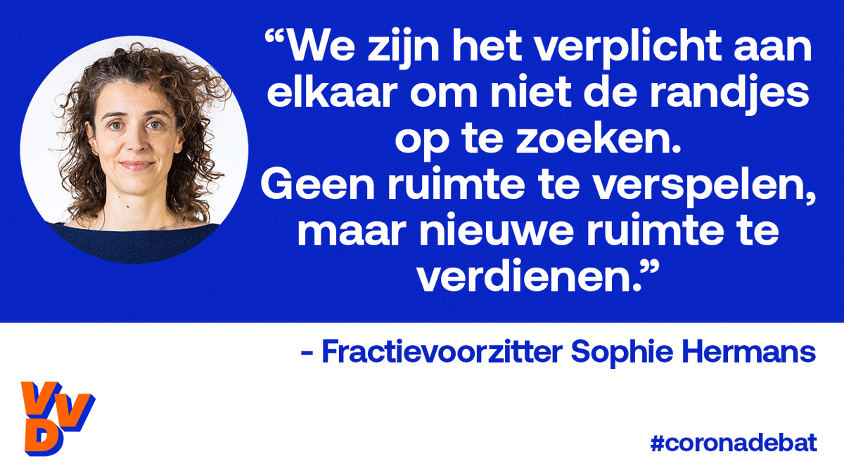 Fractievoorzitter @Hermans_Sophie in het coronadebat over de aangekondigde versoepelingen.