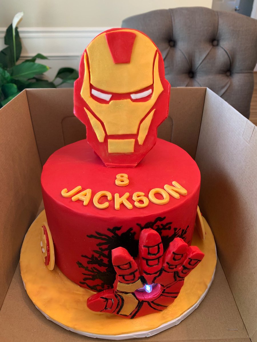 Whats For Dessert Llc It Was Such A Pleasure Baking This Iron Man Cake For This Handsome Young Man S 8th Birthday The Smile On His Face Makes It All Worth