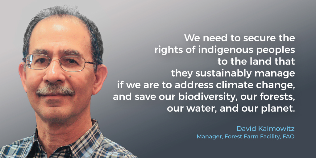 FAO Forestry (@faoforestry) on Twitter photo "We need to secure the rights of indigenous peoples to the land that they sustainably manage if we are to address climate change, & save our biodiversity, our forests, our water, & our planet." #ForestFarmFacility manager <a href="/DKaimowitz/">David Kaimowitz</a>
#IndigenousPeoples #LandDialogues #EarthDay "We need to secure the rights of indigenous peoples to the land that they sustainably manage if we are to address climate change, & save our biodiversity, our forests, our water, & our planet." #ForestFarmFacility manager <a href="/DKaimowitz/">David Kaimowitz</a>
#IndigenousPeoples #LandDialogues #EarthDay
