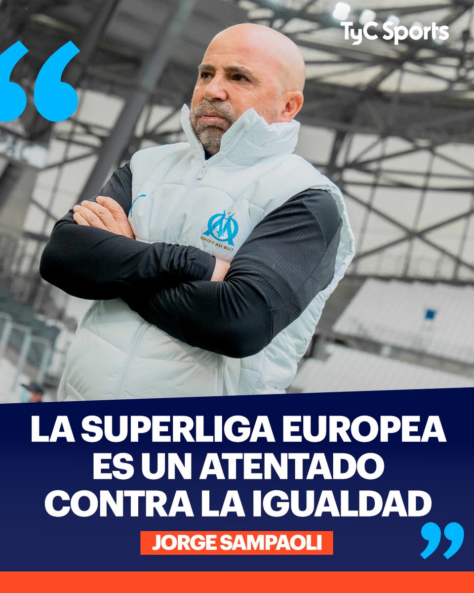 🗣️ Jorge Sampaoli opinó sobre la #SuperligaEuropea: 'En el fútbol como en el mundo, el tema más importante a resolver es la desigualdad de oportunidades. No me parece extraño...