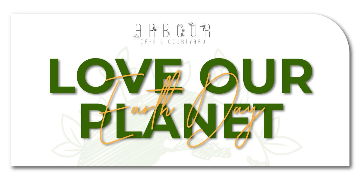 Today is Earth Day and we are all responsible for taking better care of our planet. Small changes have big impacts. 

#ArbourCafe #EarthDay