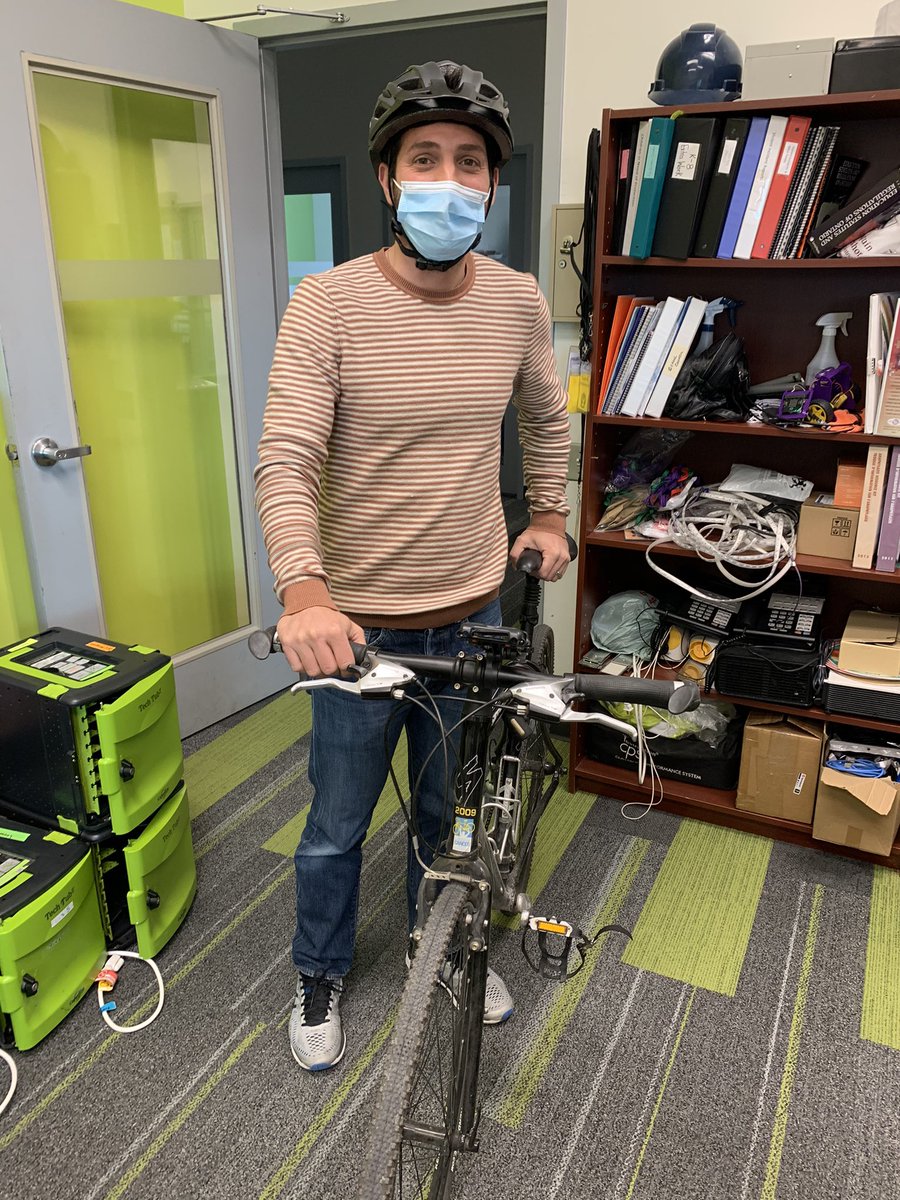 Mr. Gencarelli does his part for the environment by cycling to work! #stfastewardship #EarthDay2021 #EarthDayEveryDay #ALCDSBBestFootForward