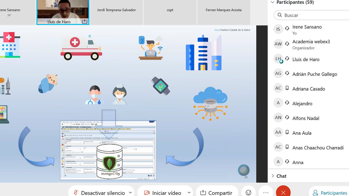 SCAPSoMe's tweet image. El primer ponent és el Dr Lluís de Haro Martin qui ens explica el passat, present i futur de la història clínica electrònica #SCAP2020
