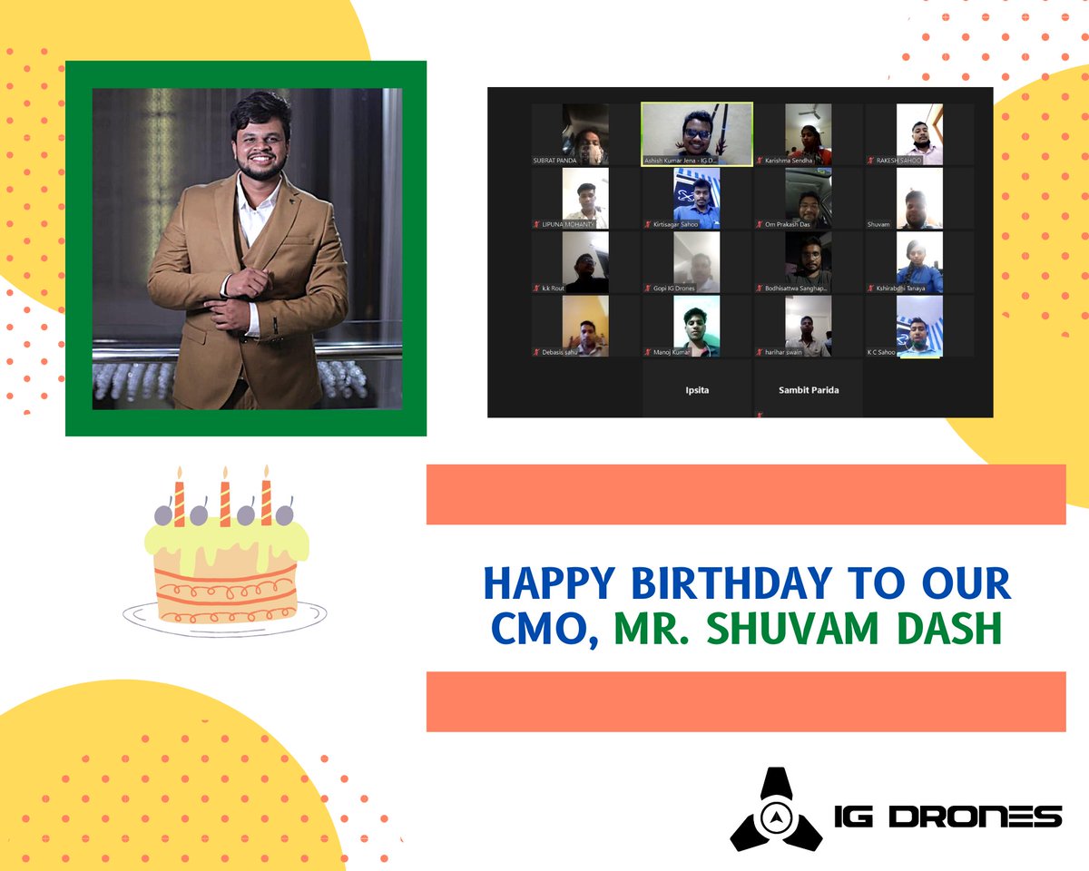Happy Birthday to our CMO, Mr. <a href="/subhamdashsd/">Shuvam</a> Thanks for being a gentle and kind mentor to us all. We want to celebrate another year of joy and cheers with you. May your life be full of kindness and happiness.
