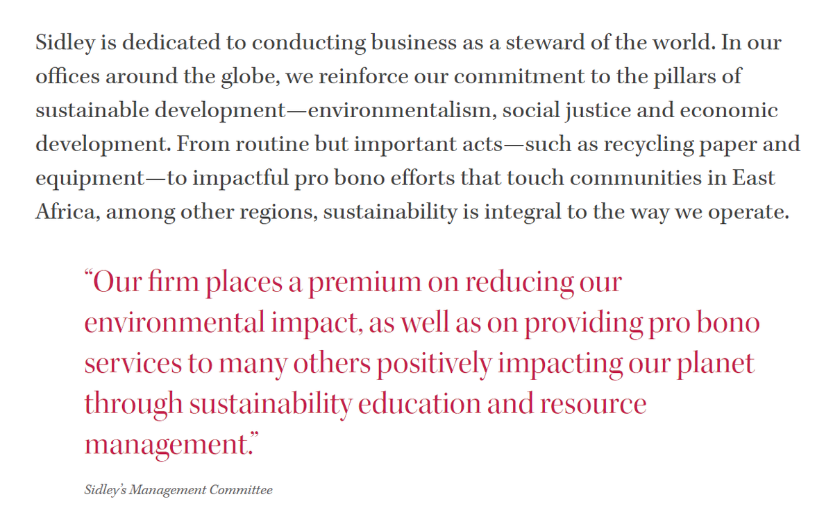 This  #EarthDay2021    @SidleyLaw wanted to let us know about its bold action like recycling paper, but maybe Sidley Austin could not, you know, side with the Trump administration against the Indigenous Environmental Network?  https://twitter.com/SidleyLaw/status/1385235105397018628?s=20