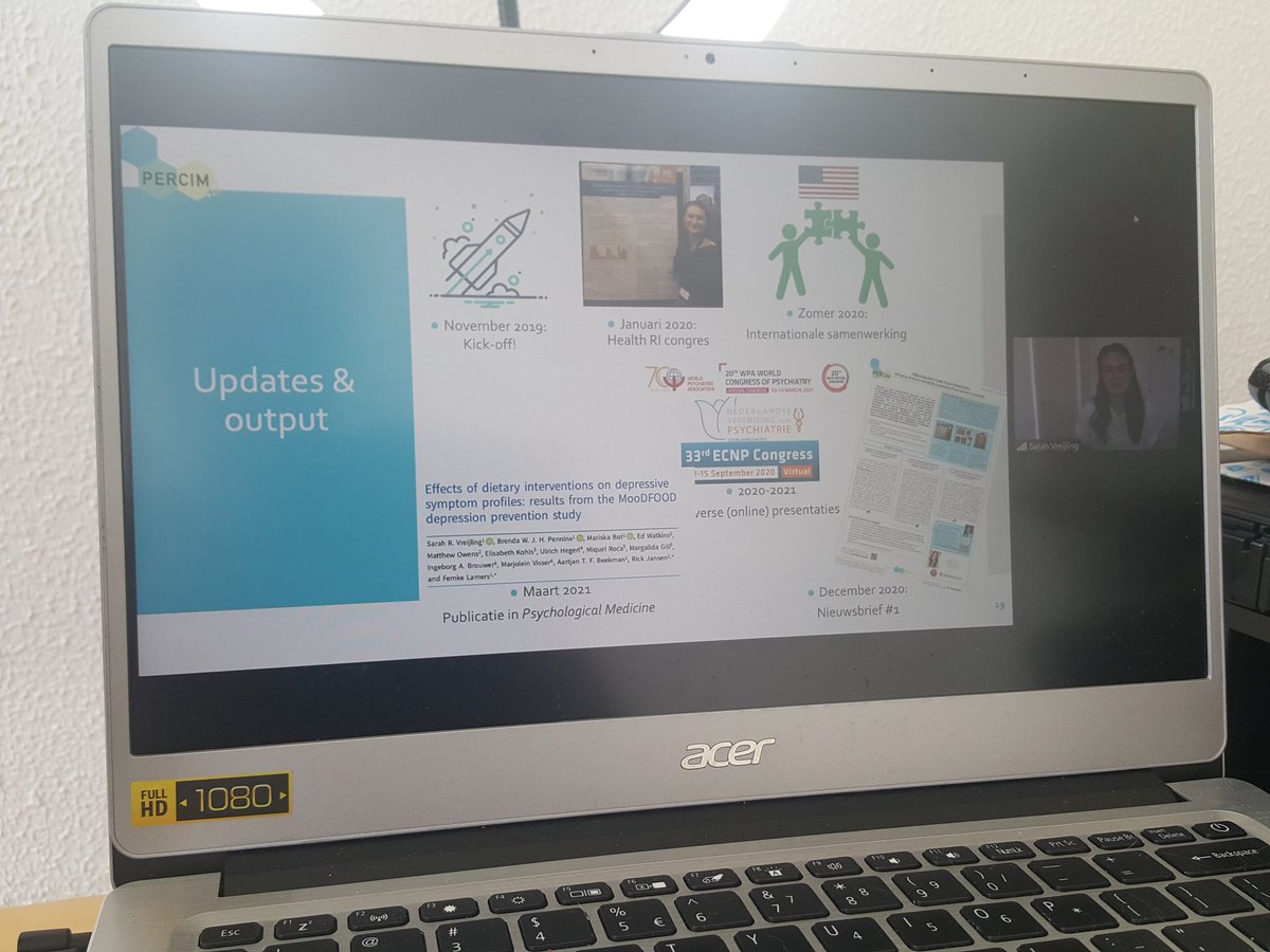 LamersFemke's tweet photo. Today, we (@SarahVreijling, @RickJansen2 e.o) had a Stakeholder Meeting for the @ZonMw funded #PERCIM project. Great to share thoughts and ideas about the project with end users! #immunometabolic #depression #personalizedmedicine https://t.co/8cSUpwyuKP