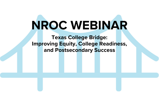 theNROCproject's tweet photo. TODAY, 12 PM PT | Two nonprofits, a state agency, and district and higher education leaders efficiently designed and implemented an effective bridge program amidst a pandemic. Register now to learn how they did it: https://t.co/0Bua4gqnBW. #CollegeReadiness #UpWithStudents https://t.co/ITCSMSdzu0