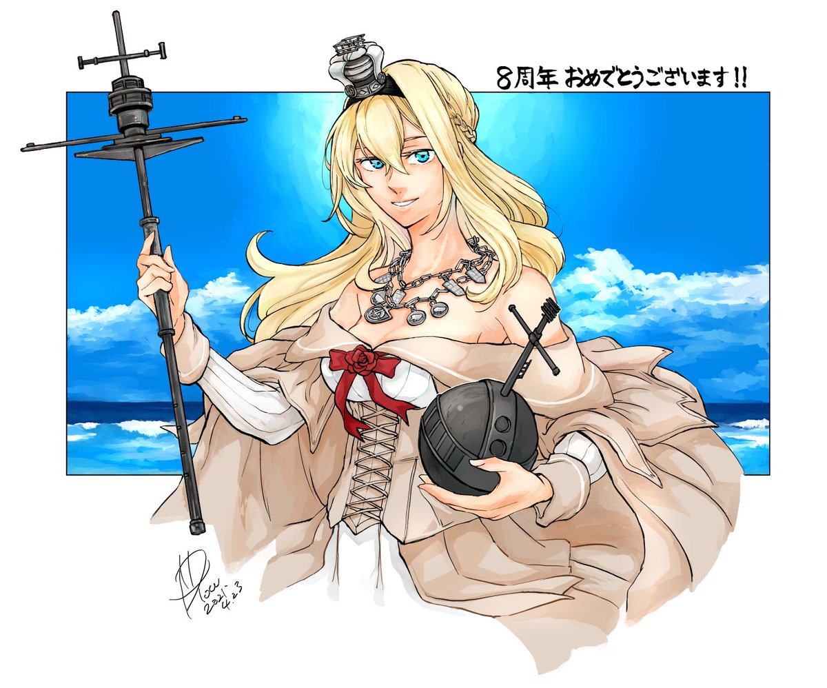 warspite (kancolle) 1girl crown off-shoulder dress dress off shoulder french braid mini crown  illustration images