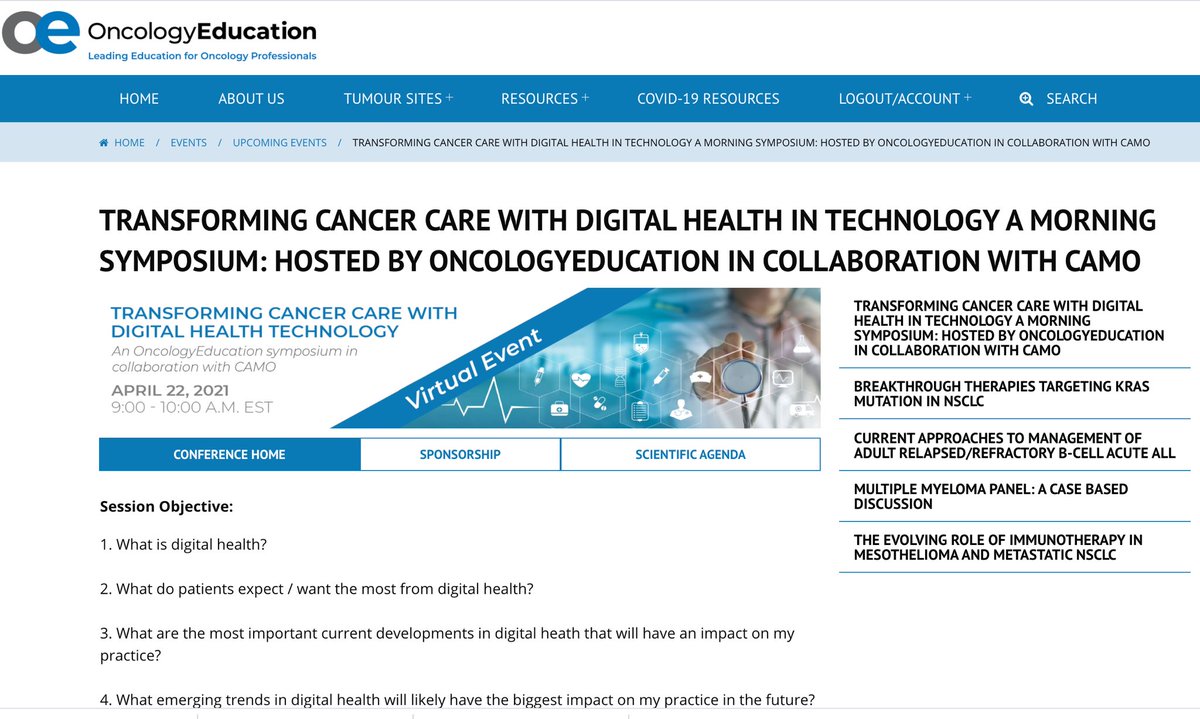 B. Dhesy-Thind (@b_dhesy) on Twitter photo Excellent presentations on the role of digital health in cancer care. COVID pressures have accerated the need for novel technologies ##CAMO21 <a href="/scottrberry/">Scott Berry</a> <a href="/GillSharlene/">Sharlene Gill, MD, MPH, MBA, FASCO</a> <a href="/DrMKrzyzanowska/">Monika Krzyzanowska</a> <a href="/drbobbell/">Bob Bell</a> <a href="/OncEd/">OncologyEducation</a> #MedTwitter Excellent presentations on the role of digital health in cancer care. COVID pressures have accerated the need for novel technologies ##CAMO21 <a href="/scottrberry/">Scott Berry</a> <a href="/GillSharlene/">Sharlene Gill, MD, MPH, MBA, FASCO</a> <a href="/DrMKrzyzanowska/">Monika Krzyzanowska</a> <a href="/drbobbell/">Bob Bell</a> <a href="/OncEd/">OncologyEducation</a> #MedTwitter