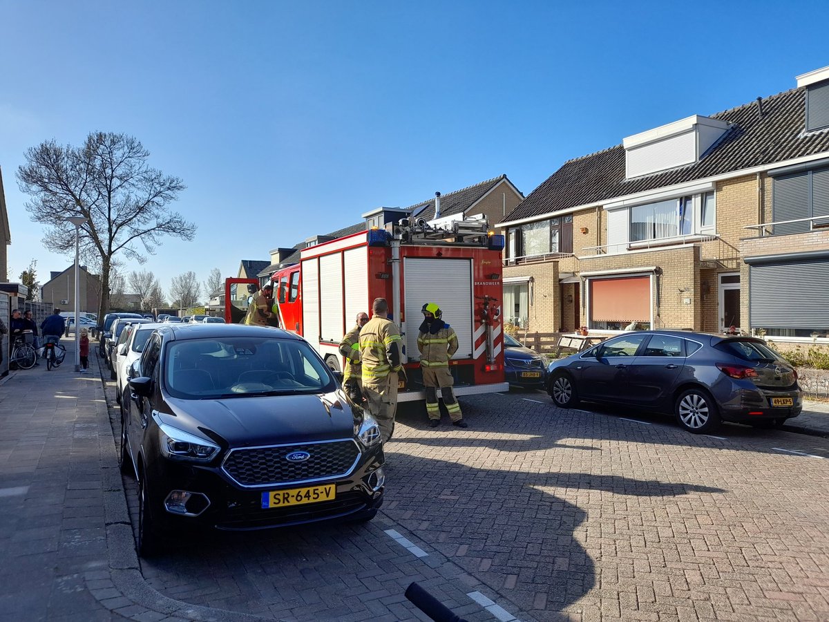 Melding brandweer Evertsenstraat