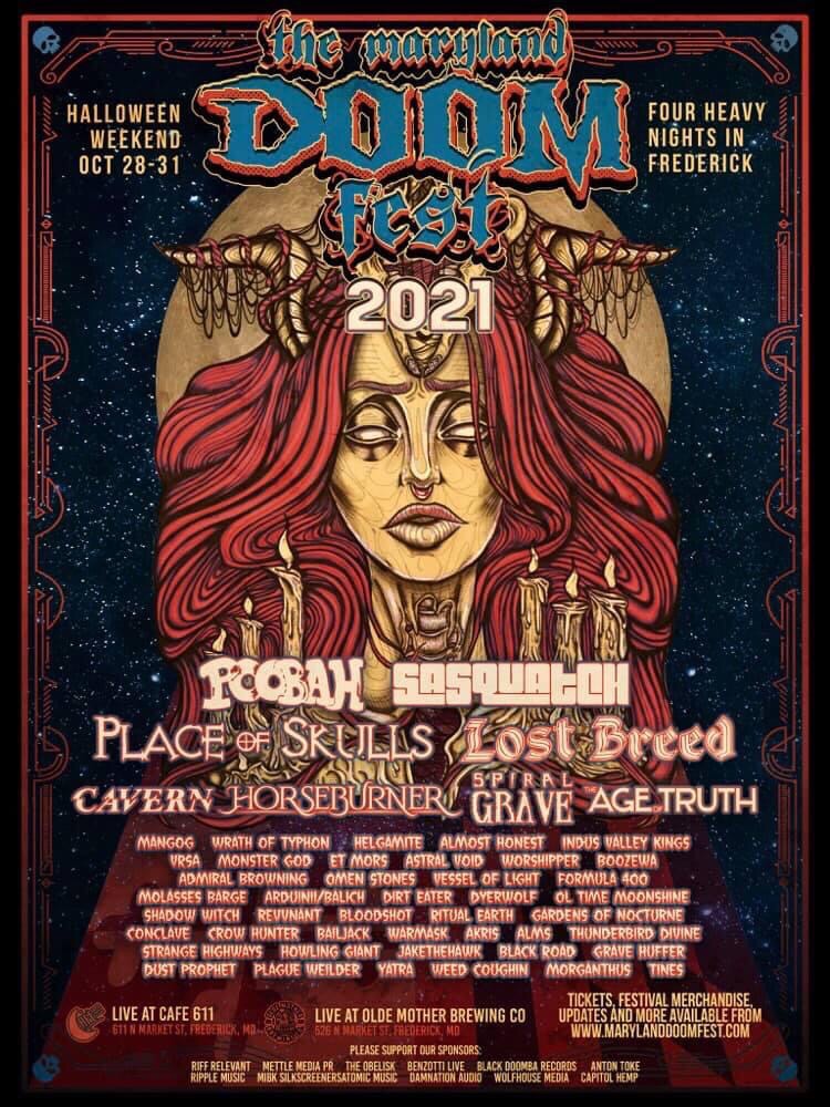 HERE IT IS!!!!
Md Doom Fest 2021 lineup!!
October 28-31, 2021 
marylanddoomfest.com
#4daysofdoom
We’ll see you there 🤘🤘