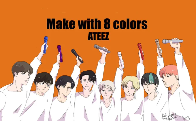 ART TRAINQrt with your art and tag some artists that deserve some love! Thank you so much for the tag mizさん、回して下さりありがとうございます?I will run at the end#ATEEZfanart 