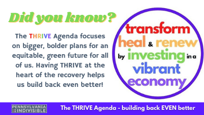 pa_indivisible's tweet photo. Clean air and water and a healthy, green future require big, bold plans that center ALL communities. The THRIVE Agenda ensures that we can build back even better! #TimeToTHRIVE #EarthDay2021 https://t.co/xHOlWNZ9YT