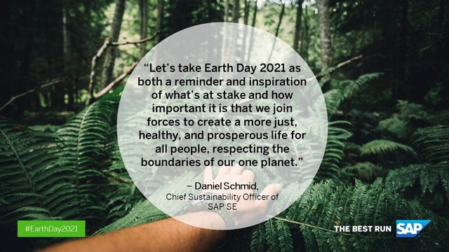Raul_Ziegler's tweet photo. On #EarthDay2021, SAP Chief Sustainability Officer Daniel Schmid discusses taking action for a more just, healthy, prosperous life for all. Learn more at @SAPNews 🌍 https://t.co/LCjXcGWP0b https://t.co/lREFjPT1Fj