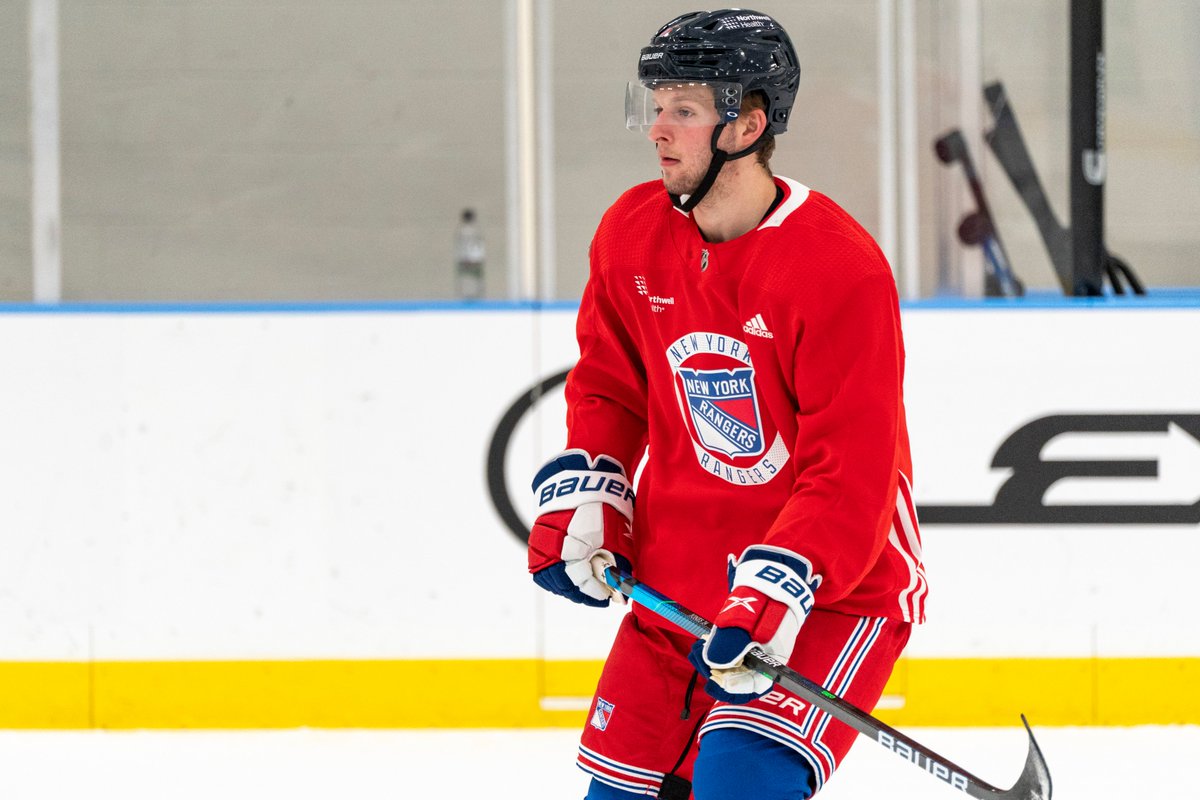 NYRangers's tweet image. Zac Jones will make his NHL debut tonight for #NYR, per Coach Quinn.