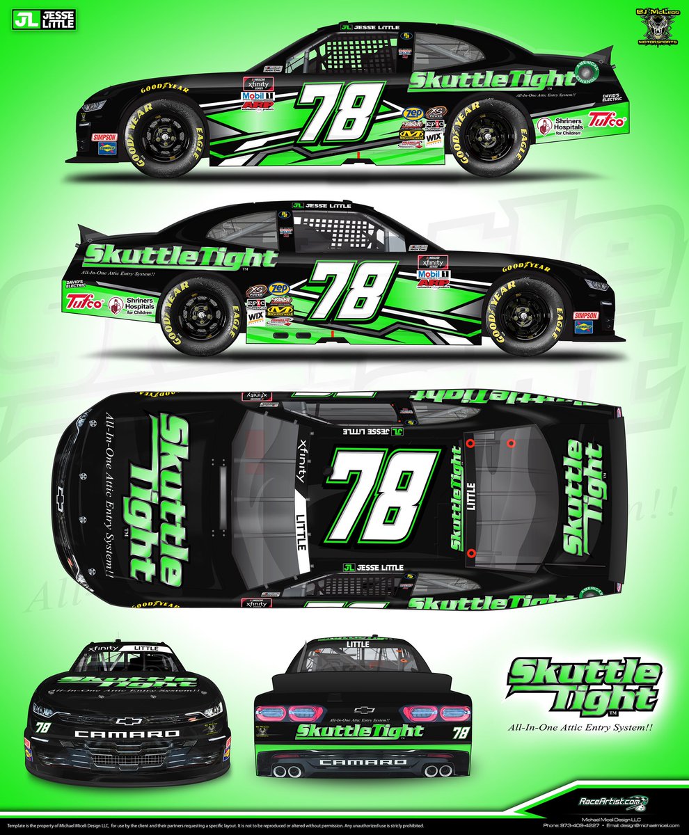 TeamBJMcLeod's tweet image. This weekend @TALLADEGA, @jesselittle97 will pilot the returning @SkuttleTight colors on the No. 78 race car! 🔥 

#XfinitySeries | #NASCAR