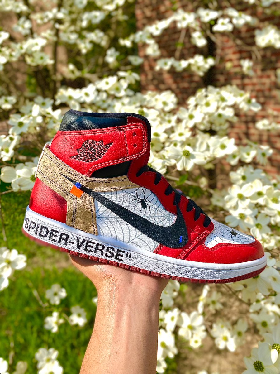 spiderman custom jordans