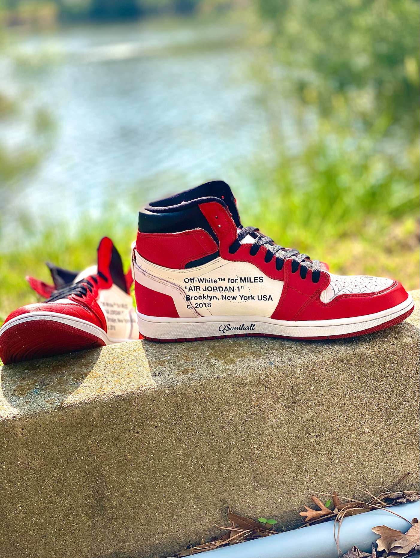 Custom Into the Spiderverse Air Jordan Retro 1 High OG x Off-White x  Miles Morales Spiderman — Q's Custom Sneakers