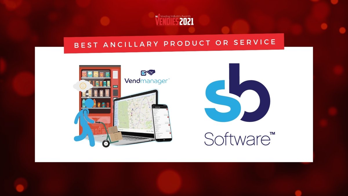 the_vendies's tweet image. Best Ancillary Product or Service - 🏆 Vendmanager from @SBSoftwareUK 🏆 #TheVendies