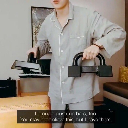 when yoongi said that he bought the push up bars BUT THEN