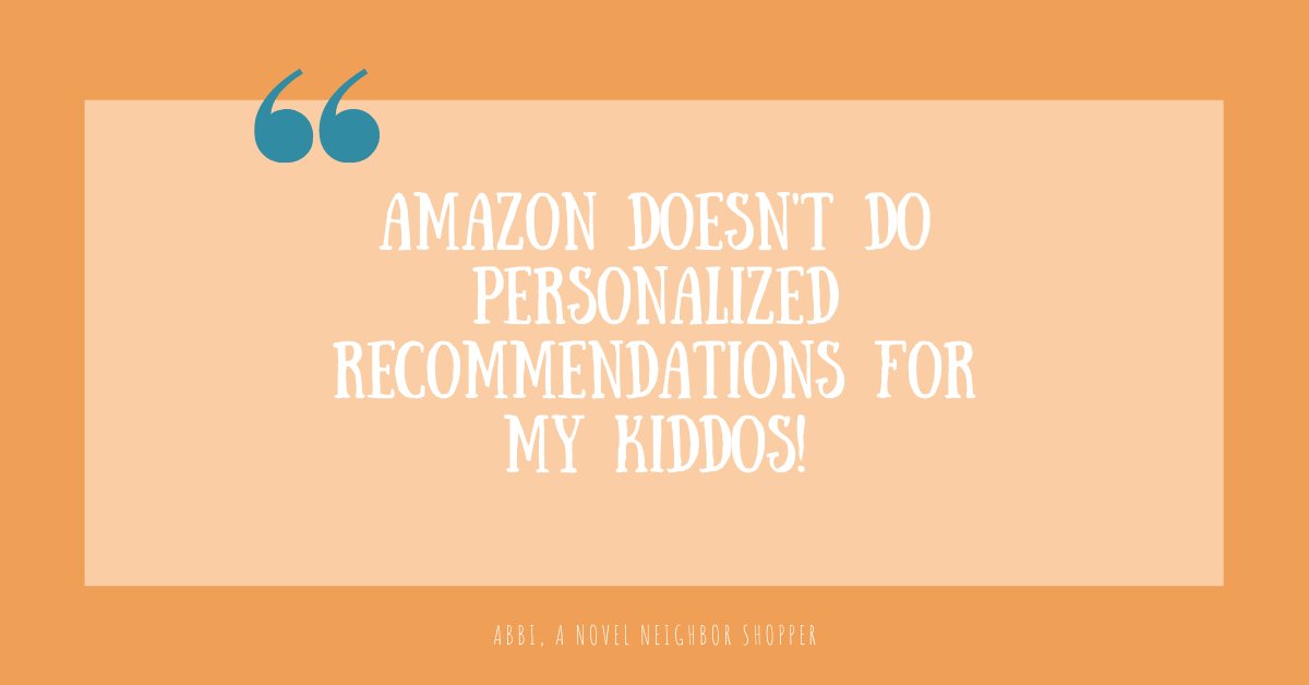Take it from our customers! These are real quotes about why they shop local, over shopping Amazon. We absolutely love our "novel neighbors" and are so thankful for each and every one of them!