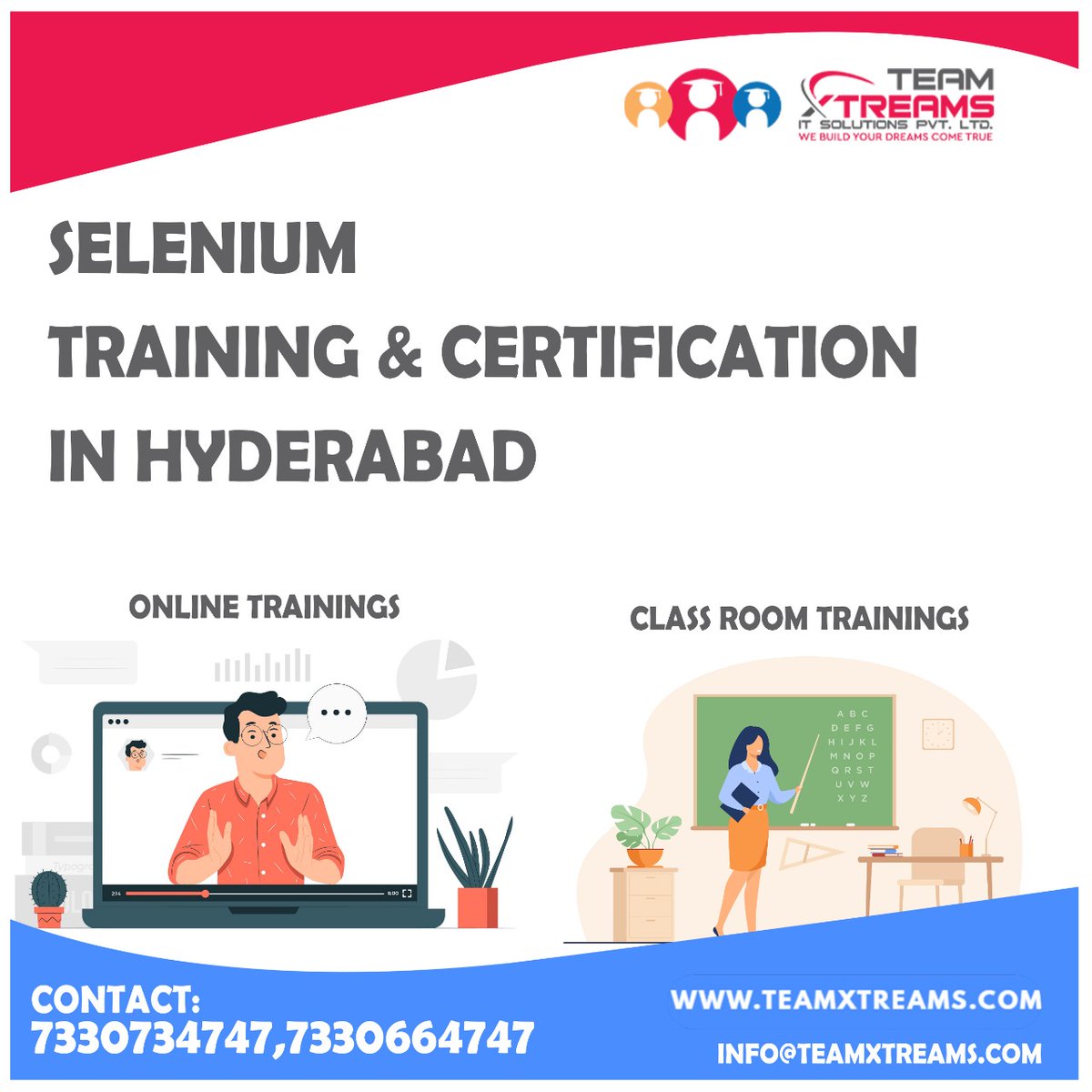 teamxtreams's tweet image. We are providing a Real-time experience in Selenium Modules with Certified Trainers.

Learn Selenium testing course.

For more details
Visit teamxtreams.com/selenium-train…
Call +91 7330664747 | +91 7330734747
#seleniumtesting #seleniumcourse    
#seleniumjobs #seleniumtraininginstitute