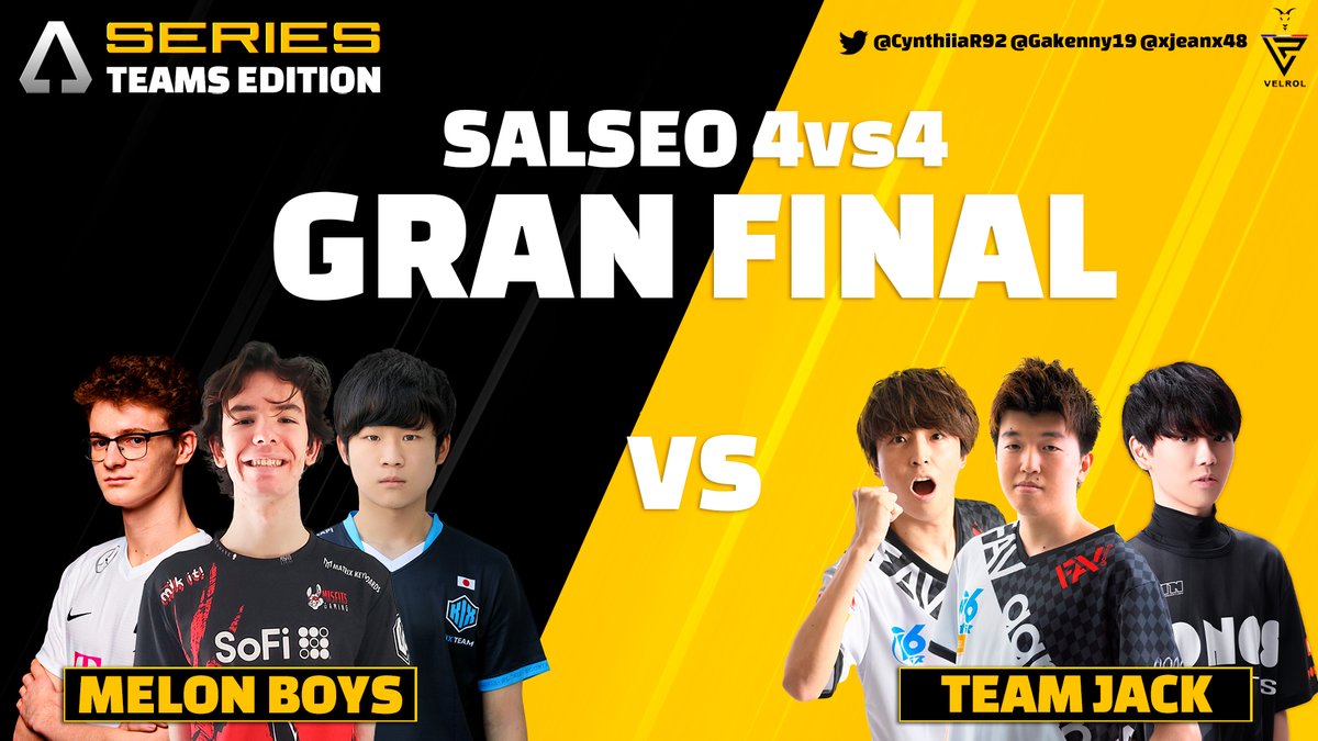 🔴EN VIVO/ライブ配信中
🏆#GRANFINAL #AppGradeSeries

¿Quién será el campeón?
誰がチャンピオンになりますか?

⚔️#MelonBoys🆚#TeamJACK
📺twitch.tv/revolaimar

🗣️Con <a href="/Real_BaleGame/">BaleGG</a> en llamada

❤️<a href="/CynthiiaR92/">Cindy❤️</a> <a href="/Velrol86Mx/">velrol</a> <a href="/Gakenny19/">Gakenny | גבריאל 🦅</a> <a href="/xjeanx48/">3DY55OM</a>