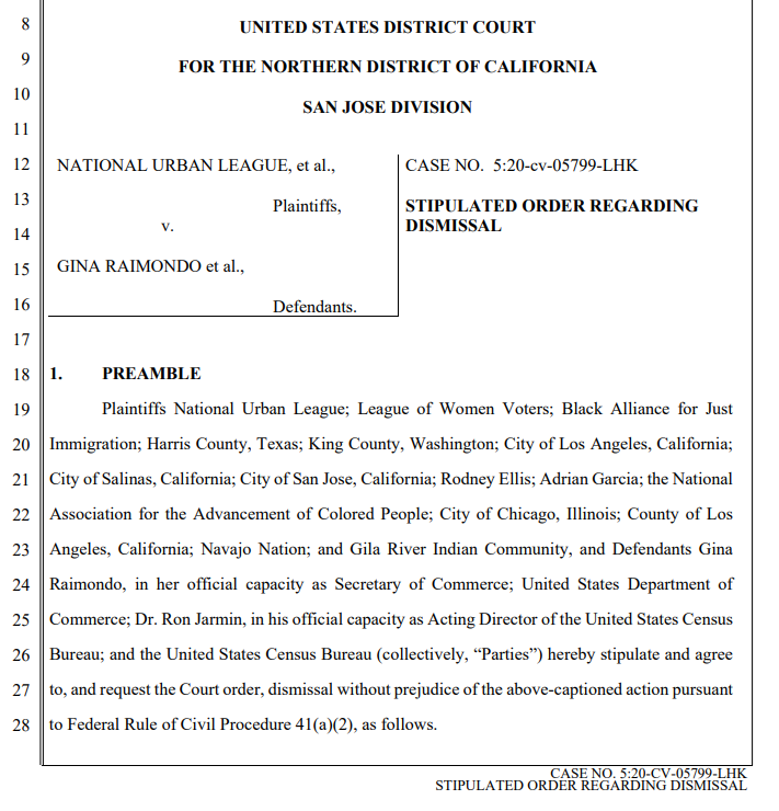 We’ve reached a resolution to our census lawsuit that will lead to a better  #2020Census and support fairer electoral maps.Court’s approval pending. Important info re: the terms, apportionment timing, redistricting data, and citizenship data  @BrennanCenter