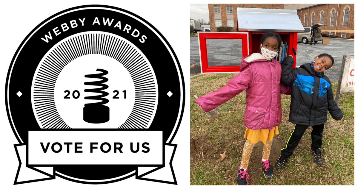 LtlFreeLibrary's tweet image. BIG NEWS! Our #ReadInColor initiative has been nominated for @TheWebbyAwards alongside @collemcvoy! 

Please cast your vote and help us amplify BIPOC, LGBTQ, and other marginalized voices through diverse books: 

vote.webbyawards.com/PublicVoting#/…

#Webbys #diversebooks #books