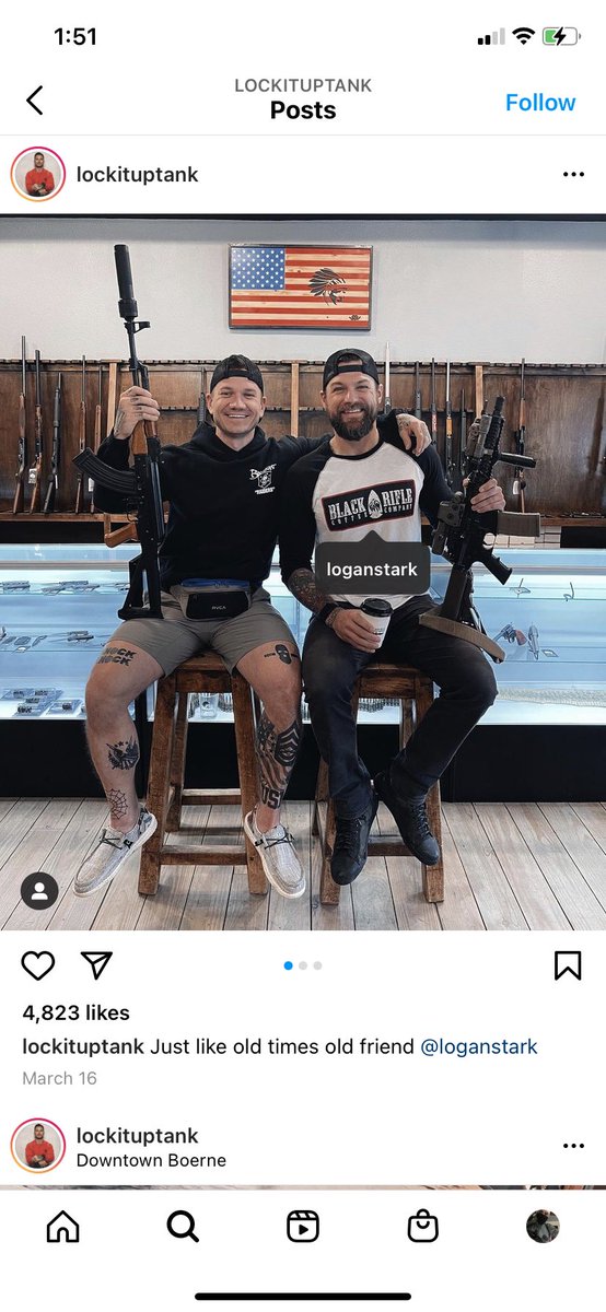 So tell me why am I supposed to feel safer? Black rifle co and boog apparel wearing cop driving around like this? Can anyone make out that patch?