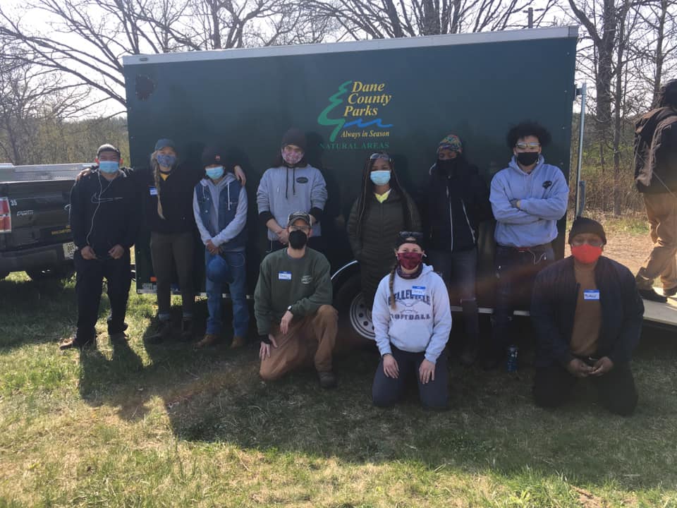 OFSMadison's tweet photo. Happy Earth Day! OFS staff and participants had a great day working at Prairie Moraine County Park on a variety of conservation projects, including native seed planting, brush clearing and tree planting. #EarthDay #EarthDay2021 #danecountyparks https://t.co/HvbCNgDgQi