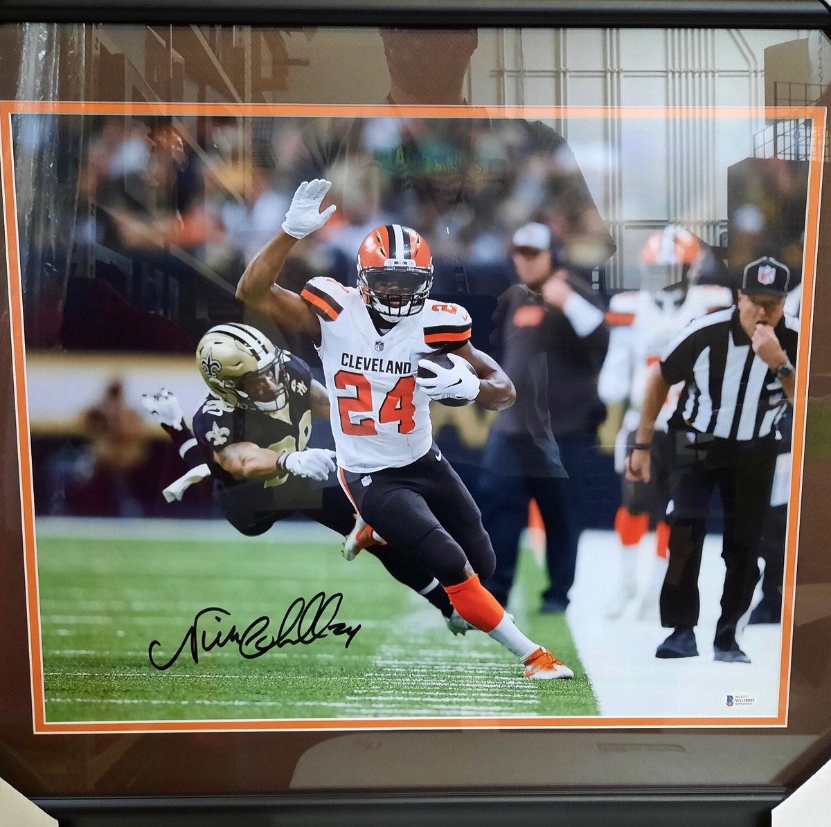 We are giving away a free 16x20 autographed picture of Nick Chubb to celebrate the draft being in Cleveland! Go to our Facebook page for details!! #clevelandbrowns #nickchubb #browns #NFLDraft2021