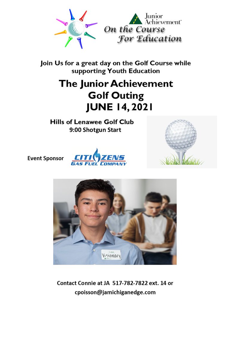 JAMichiganEdge's tweet photo. JA " On the Course for Education" Golf Outing June 14th https://t.co/CPUOJPrm7m