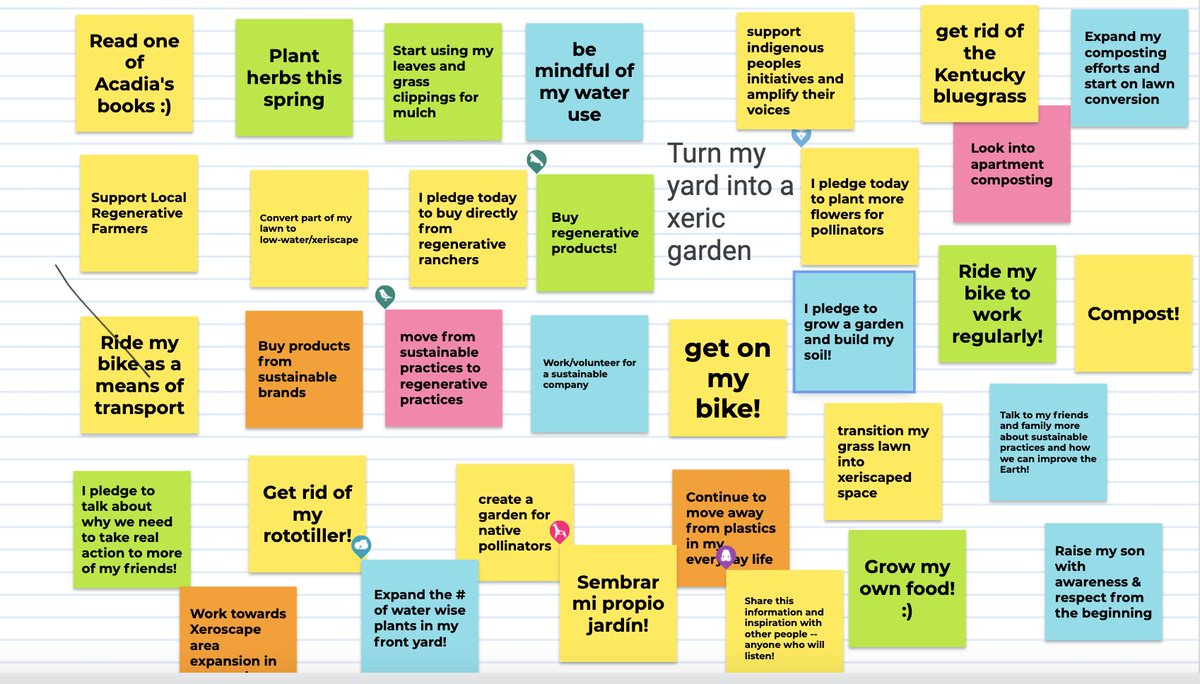 Today's #EarthDay2021 panel on 'Taking climate action today' was so inspiring. 💚 Check out some of the climate action pledges that attendees made at the end of the session and let us know how YOU are celebrating Earth day not just today, but every day!