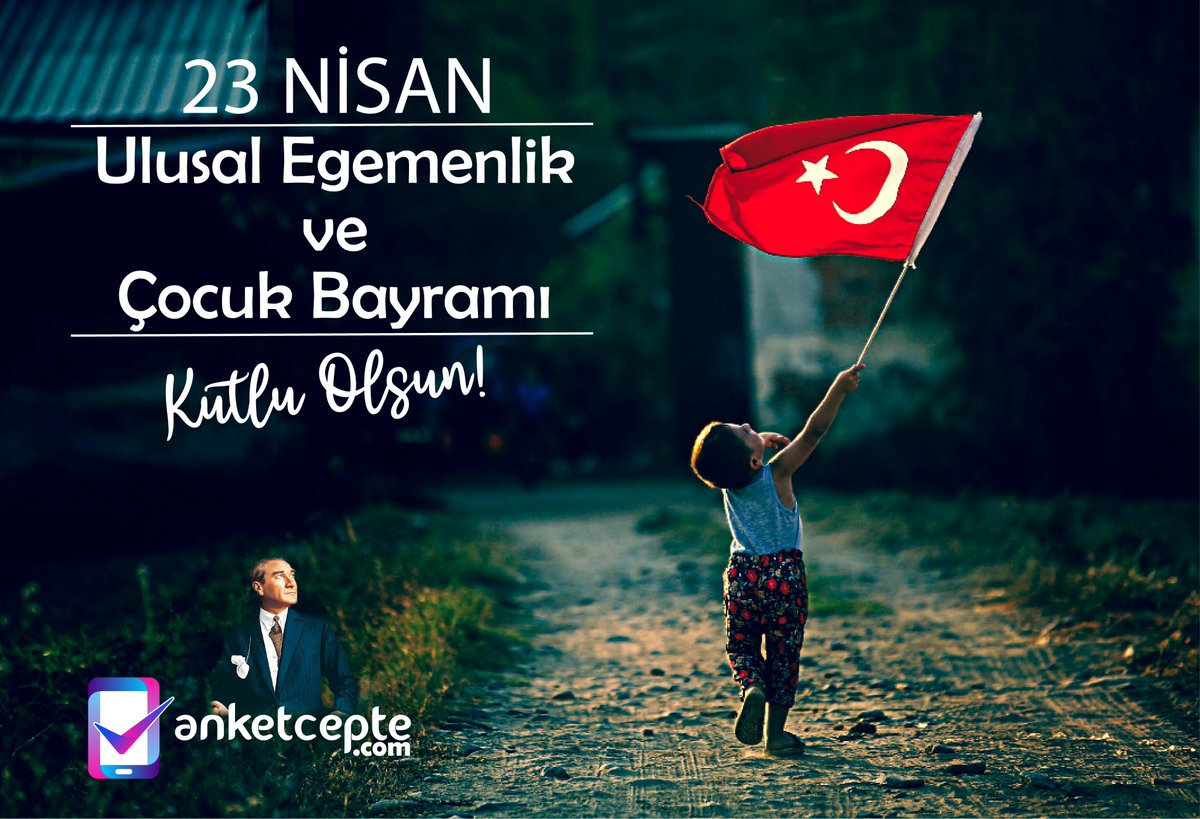 Sadece büyük bir lider, geleceği küçük kalplere emanet eder.
Gazi Mustafa Kemal Atatürk’ün çocuklarımıza emaneti 23 Nisan Nisan Ulusal Egemenlik ve Çocuk Bayramımızın 101. Yılı kutlu olsun.

#23NisanKutluOlsun #anketcepte