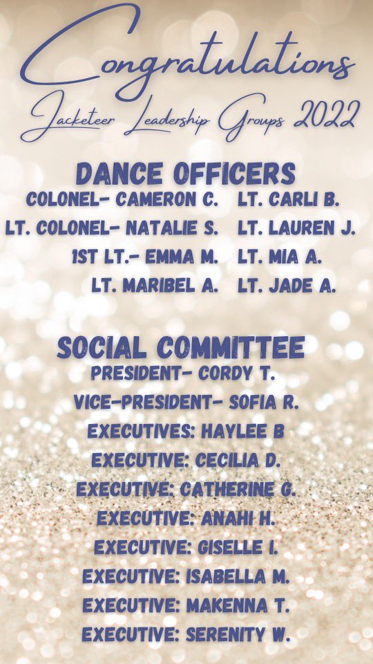 Congratulations to our 2021-2022 officers and socials!!