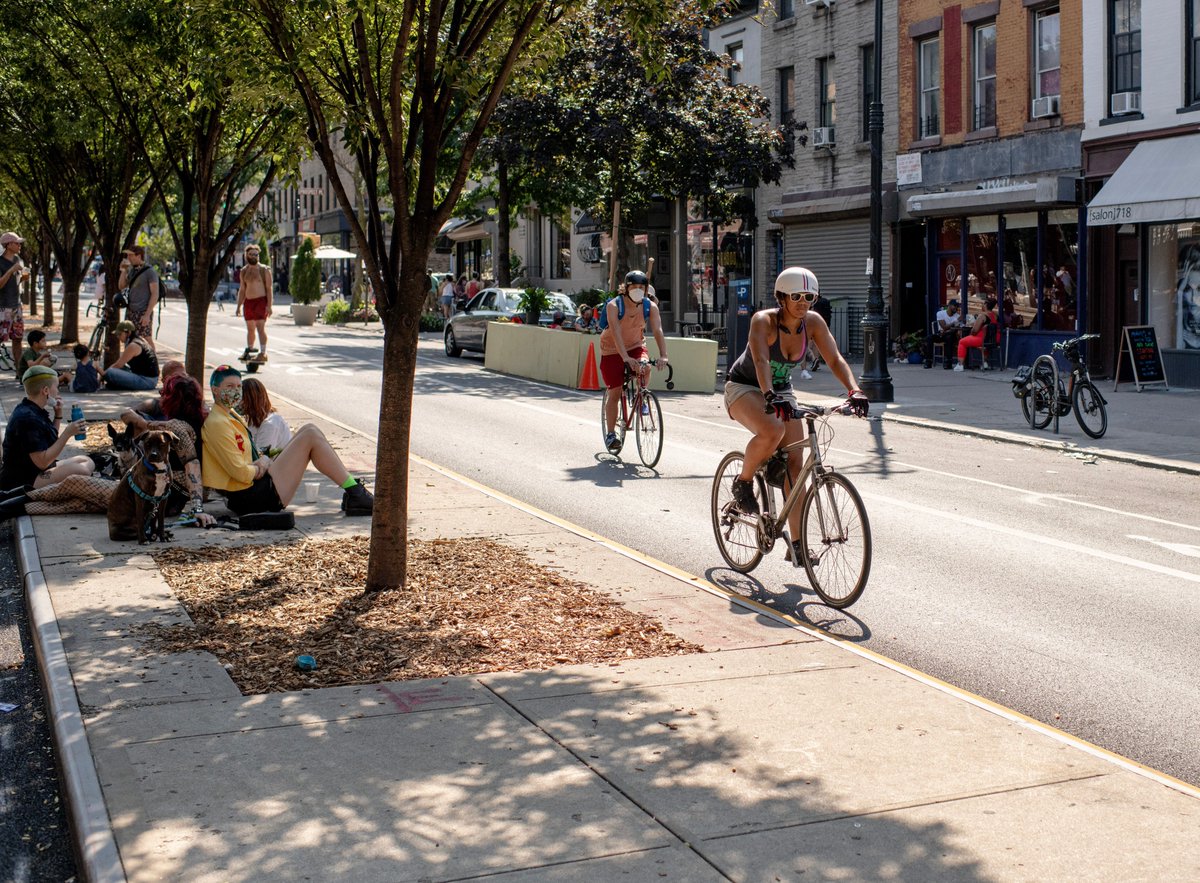 If our urban areas, where most trips are less than two miles, can make alternative modes of transportation like   safe, convenient, and enjoyable, urban emissions will decline MUCH more than in a gridlocked city of electric cars. #EarthDay2021    #NYC25x25