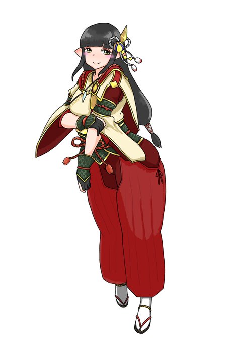 私の塗ったヒノエちゃんと
むあちゃんが塗ってくれたヒノエちゃん。
そう、おわかりの通りがみちゃ足元の黄色の装飾描き忘れてるね
@buuuu0511 