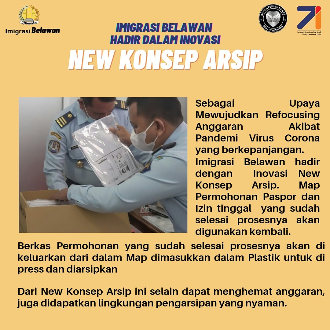 imi_belawan's tweet image. Sahabat Mido!,

Sebagai Upaya Mewujudkan Refocusing Anggaran Akibat Pandemi Virus Corona yang berkepanjangan, Kami Hadir dengan Inovasi New Konsep Arsip.

@ditjen_imigrasi 
@kemenkumhamsumut 
#wbbm2021 
#refocusing