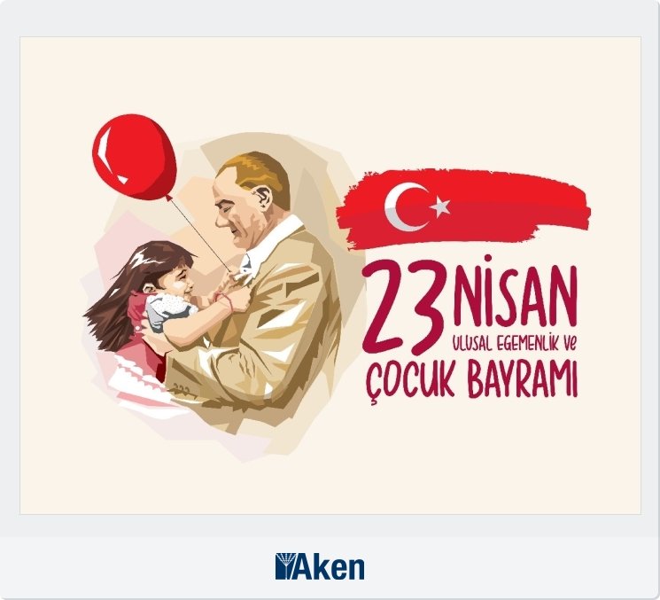 Ulu önder Mustafa Kemal Ataürk'ün, yarının teminatı olan çocuklarımıza armağan ettiği 23 Nisan Ulusal Egemenlik ve Çocuk Bayramımız kutlu olsun! #23nisan #23nisanulusalegemenlikveçocukbayramı #akencevre 🇹🇷🇹🇷
