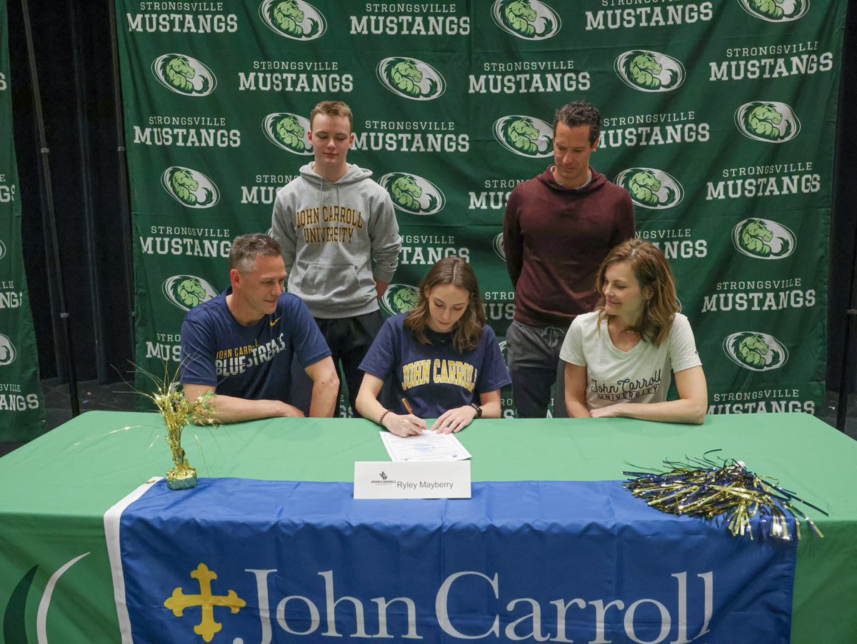 SvilleSwimDive's tweet photo. Congratulations to Ryley Mayberry on officially committing to attend and swim at John Carroll University yesterday! https://t.co/ymtqSSH5MR